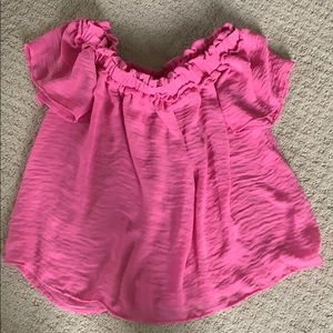 Off the shoulder top - hot pink.